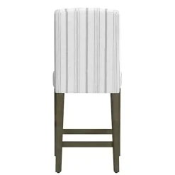 Outlet Kirklands Home Dove Gray Striped Upholstered Bar Stool