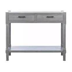 Discount Kirklands Home Dove Turned Leg Rustic Console Table Gray