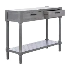 Discount Kirklands Home Dove Turned Leg Rustic Console Table Gray