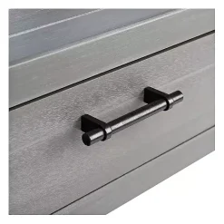 Discount Kirklands Home Dove Turned Leg Rustic Console Table Gray