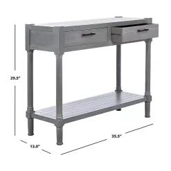 Discount Kirklands Home Dove Turned Leg Rustic Console Table Gray