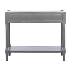 Discount Kirklands Home Dove Turned Leg Rustic Console Table Gray