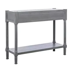 Discount Kirklands Home Dove Turned Leg Rustic Console Table Gray