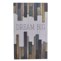 Outlet Kirklands Home Dream Big Wood Slat Wall Plaque