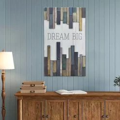 Outlet Kirklands Home Dream Big Wood Slat Wall Plaque
