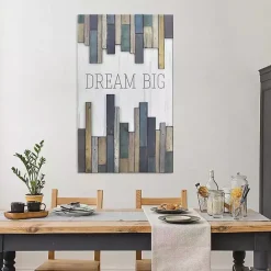 Outlet Kirklands Home Dream Big Wood Slat Wall Plaque