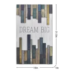 Outlet Kirklands Home Dream Big Wood Slat Wall Plaque