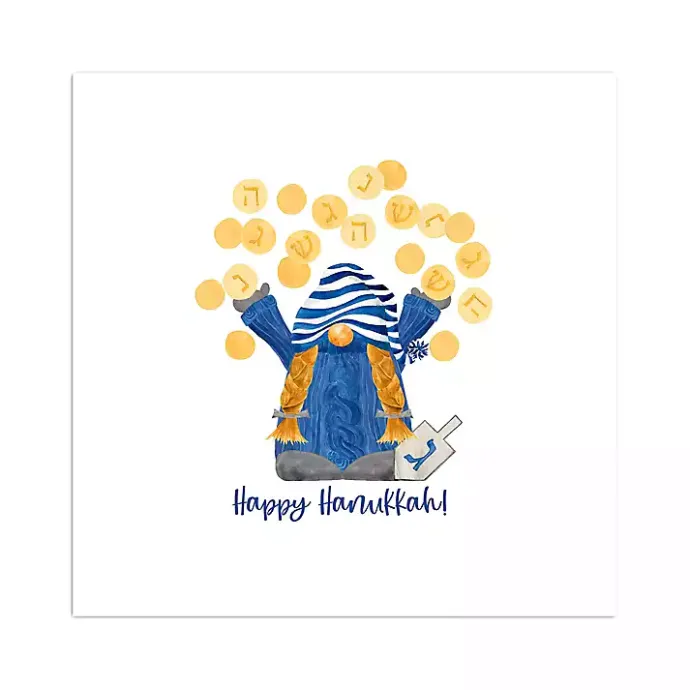 Discount Kirklands Home Dreidel Gelt Game Gnome Canvas Art Print