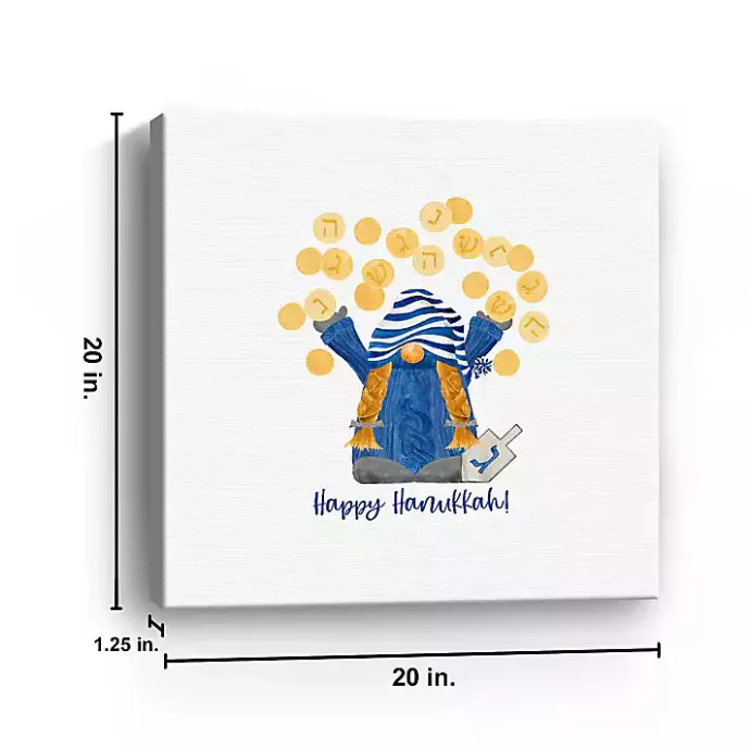 Discount Kirklands Home Dreidel Gelt Game Gnome Canvas Art Print