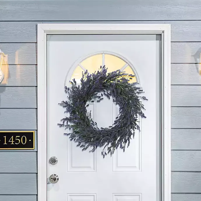 Clearance Kirklands Home Dried Lavender Stems Wreath Purple