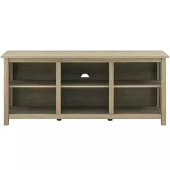 Kirklands Home Driftwood Slatted Sides Media Cabinet Gray