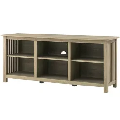 Kirklands Home Driftwood Slatted Sides Media Cabinet Gray