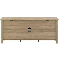 Kirklands Home Driftwood Slatted Sides Media Cabinet Gray