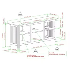 Kirklands Home Driftwood Slatted Sides Media Cabinet Gray