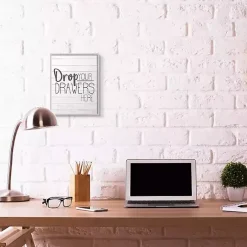 Online Kirklands Home Drop Your Drawers Here Framed Wall Plaque White