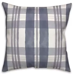 Best Kirklands Home Dusty Blue Plaid Harvest Throw Pillow