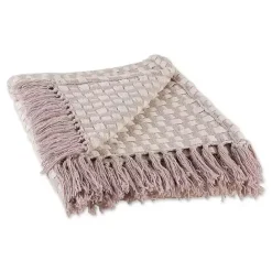 Kirklands Home Dusty Lilac Urban Check Throw