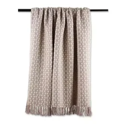 Kirklands Home Dusty Lilac Urban Check Throw