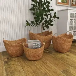 Clearance Kirklands Home Dutch Woven Seagrass Baskets, Set of 4 Brown