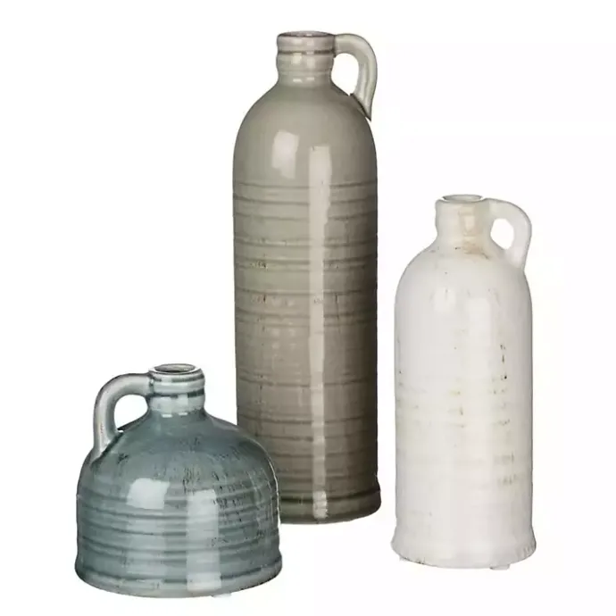 Sale Kirklands Home Earth Tones Jug Vases, Set of 3