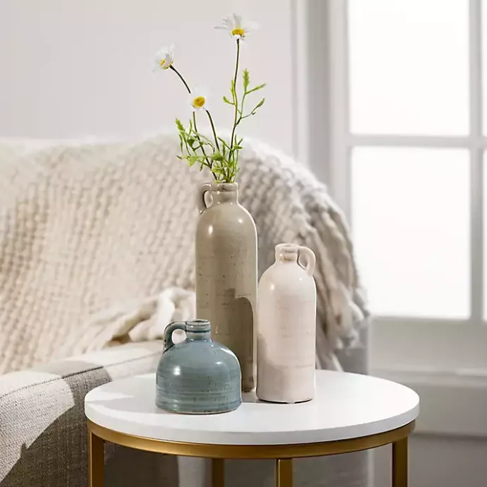 Sale Kirklands Home Earth Tones Jug Vases, Set of 3