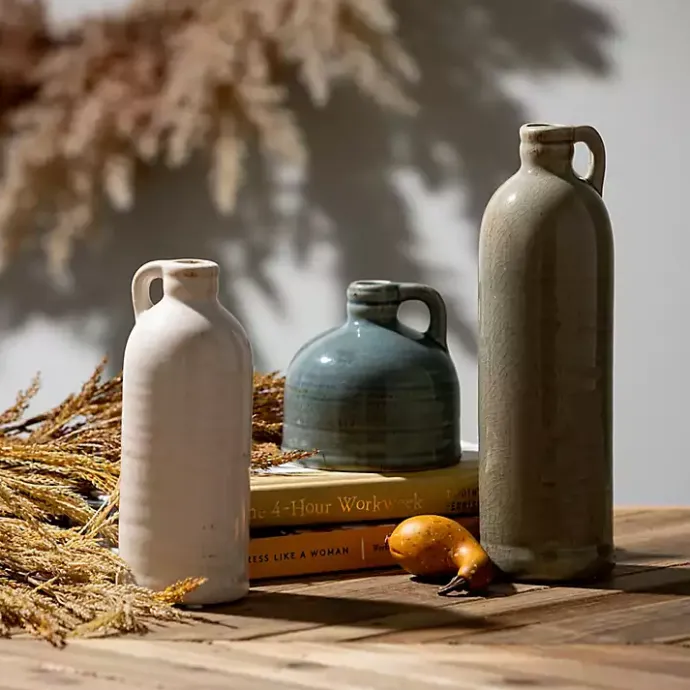 Sale Kirklands Home Earth Tones Jug Vases, Set of 3