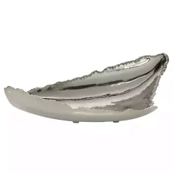 Best Kirklands Home Earthy Abstract Cracked Decorative Tray Silver