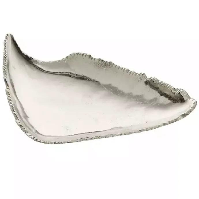 Best Kirklands Home Earthy Abstract Cracked Decorative Tray Silver