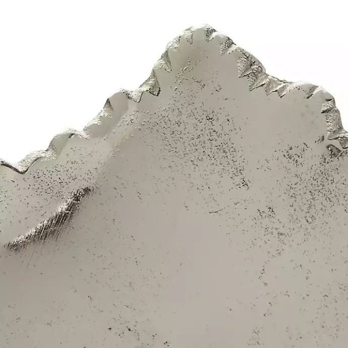 Best Kirklands Home Earthy Abstract Cracked Decorative Tray Silver