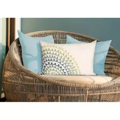Clearance Kirklands Home Earthy Lamontage Swirl Outdoor Lumbar Pillow Ivory