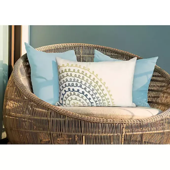 Clearance Kirklands Home Earthy Lamontage Swirl Outdoor Lumbar Pillow Ivory