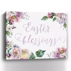 Hot Kirklands Home Easter Blessings Floral Canvas Art Print