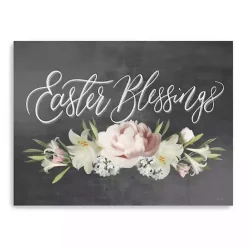 Clearance Kirklands Home Easter Blessings Floral Chalk Canvas Art Print