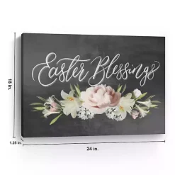 Clearance Kirklands Home Easter Blessings Floral Chalk Canvas Art Print