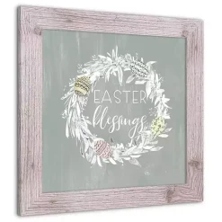 New Kirklands Home Easter Blessings Wreath Framed Art Print