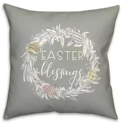 Clearance Kirklands Home Easter Blessings Wreath Outdoor Throw Pillow