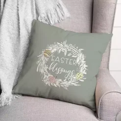 Clearance Kirklands Home Easter Blessings Wreath Outdoor Throw Pillow