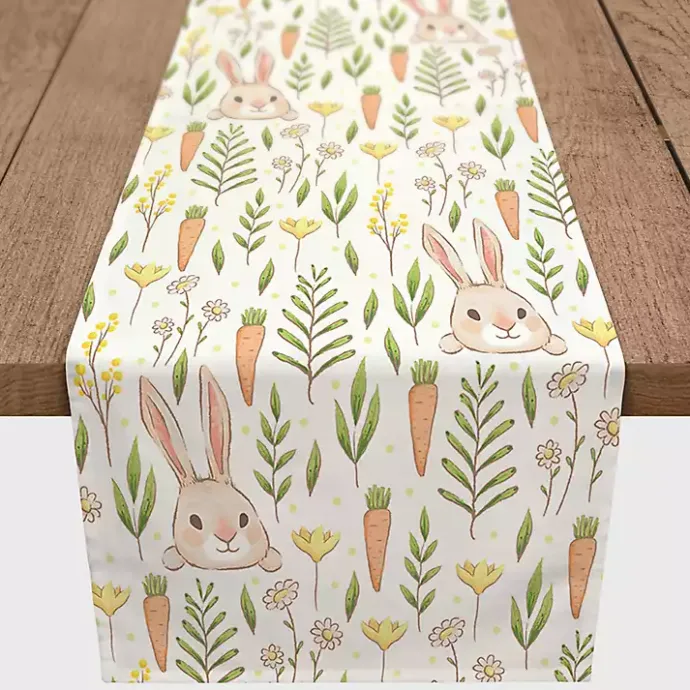 Outlet Kirklands Home Easter Bunnies and Carrots Table Runner, 72 in.