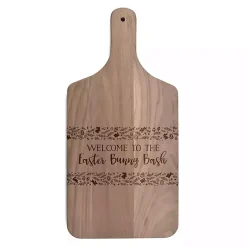 Discount Kirklands Home Easter Bunny Bash Walnut Cutting Board Brown