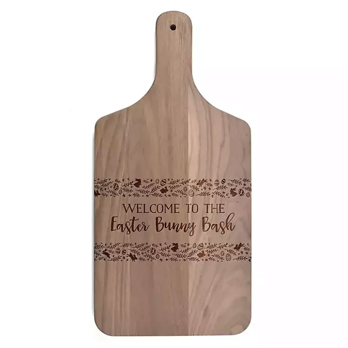 Discount Kirklands Home Easter Bunny Bash Walnut Cutting Board Brown