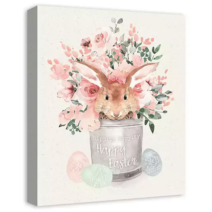Best Kirklands Home Easter Bunny Bucket Canvas Art Print