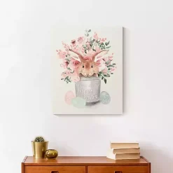 Best Kirklands Home Easter Bunny Bucket Canvas Art Print
