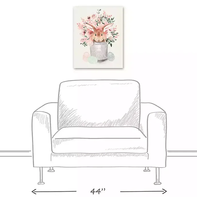 Best Kirklands Home Easter Bunny Bucket Canvas Art Print