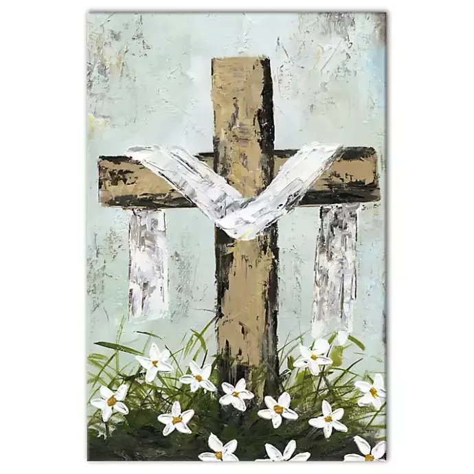 Sale Kirklands Home Easter Cross Canvas Art Print Multi