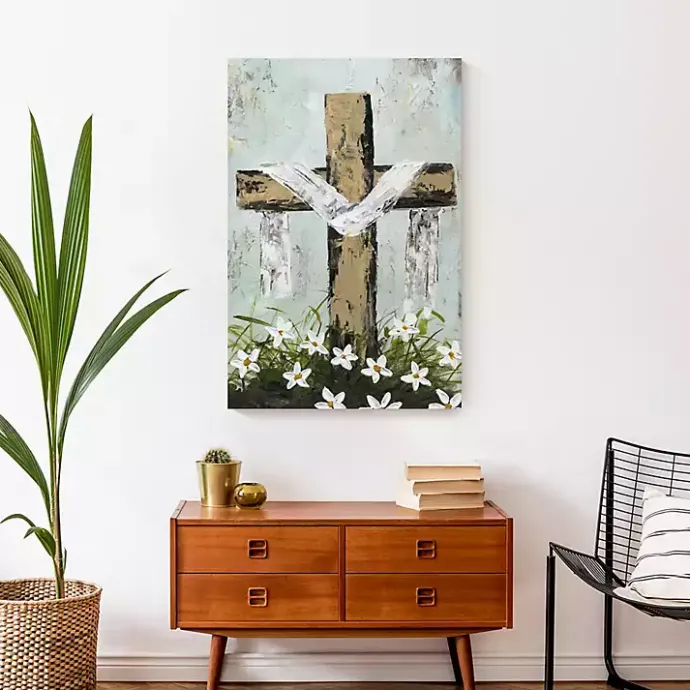 Sale Kirklands Home Easter Cross Canvas Art Print Multi