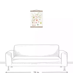 Kirklands Home Easter Egg Tree Teak Hanging Canvas Art Print