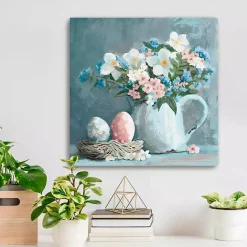Best Kirklands Home Easter Eggs and Floral Jug Canvas Art Print