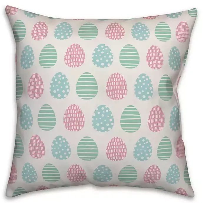 Outlet Kirklands Home Easter Eggs Pattern Pillow Multi