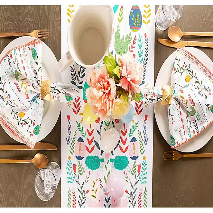 Outlet Kirklands Home Easter Garden Folk Table Runner, 72 in.