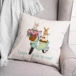 Sale Kirklands Home Easter is on its Way Bunnies Scooter Pillow Multi